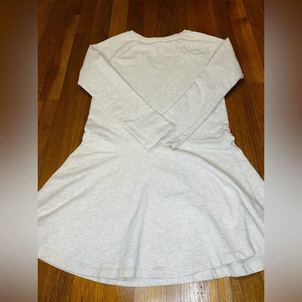GAP Kids Tan/Cream Sequin Star Long Sleeve Fit & Flare Dress | Size M (8)